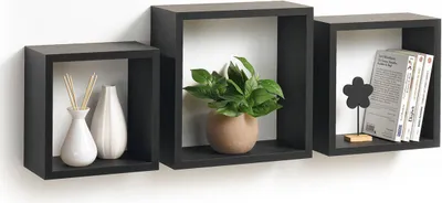 Produktbild von Wandregale, 3er-Set, quadratisch