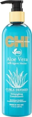 Image de CHI Aloe Vera Curls Defined Detangling Conditioner Après-shampoing lissant pour un démêlage facile 340 ml