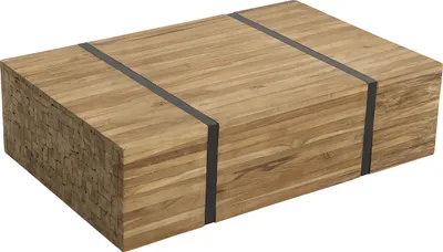 Obrázok produktu pre BELIANI Konferenčný stolík teakové masívne drevo 69 x 110 cm na kolieskach obdĺžnikový industriálny rustikálny