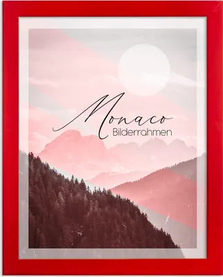 Produktbild von Bilderrahmen Monaco - 60x120 cm, Rot Nachbildung, 1 mm Kunstglas klar