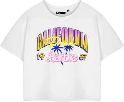 Produktbild von Barbie - "California Dream" kurzes T-Shirt für Damen kurzärmlig NS8581 (S) (Weiß)