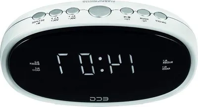 Immagine prodotto di Sveglia radio bianca con sintonizzatore FM e timer