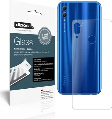 Produktbild von 2x Schutzfolie für Honor 10i Rückseite matt - Anti-Shock 9H Folie dipos Glass Kunststoffglas