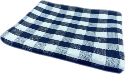 Produktbild von Tischwäsche im 2 cm Karo blau-weiß 100% Baumwolle Landhaus Tischdecken 130 x 130