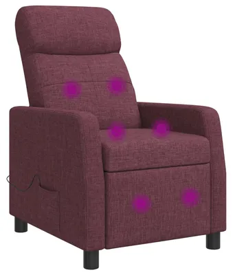 Image de Fauteuil de massage relax, tissu violet, vidaXL