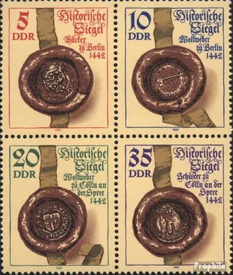 Produktbild von Briefmarken DDR 1984 Mi 2884-2887 Viererblock (kompl.Ausg.) FDC Siegel