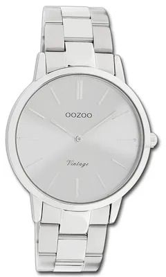 Image de Oozoo Montre-bracelet vintage, série Damenuhr, bracelet en métal argenté, mouvement à quartz, affichage analogique, modèle D3UOC20027