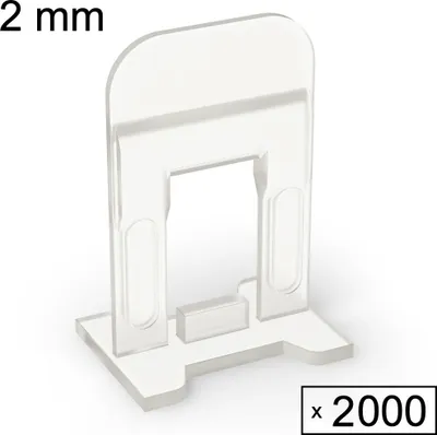 Produktbild von Fliesen Nivelliersystem Verlegehilfe Fliesen Plan System, 2000 Laschen, 2 mm