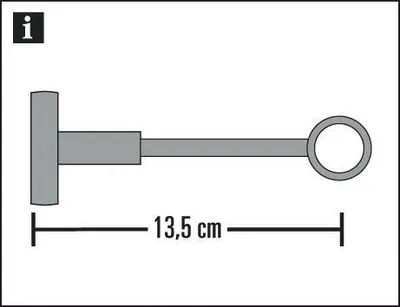 Produktbild von Gardinia Träger geschlossen für Ø 16 mm messing-antik 13,5 cm