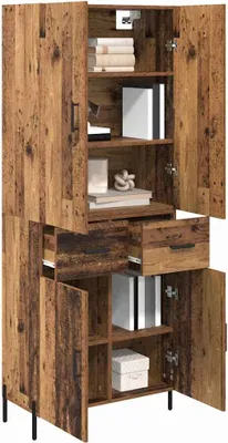 Obrázek produktu pro vidaXL Highboard old wood 69,5 x 34 x 180 cm materiál na bázi dřeva