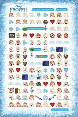 Obrázek produktu pro Ledové království – Told By Emojis – 61 x 91,5 cm – plakát