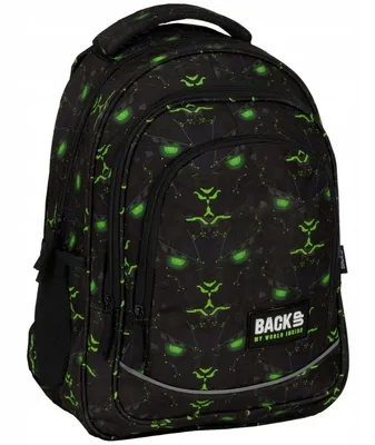 Produktbild von BackUp, Plecak młodzieżowy Monster Green, 1 sztuka