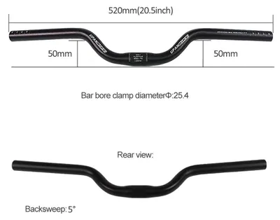 Obrázok produktu pre Riadidlá Solidchoice – hliníkové, priemer 25,4 mm, určené pre bicykle