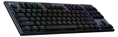 Produktbild von Logitech G915 X LIGHTSPEED, Verkabelt & Kabellos, USB + RF Wireless + Bluetooth, Mechanischer Switch, QWERTZ, LED, Schwarz