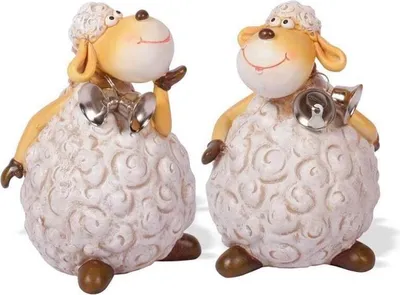 Image de Mouton en céramique « Svenja » – Figurine de décoration de Pâques, 13 cm