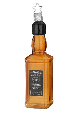 Produktbild von Christbaumschmuck Whisky Flasche Glas 13cm braun 1 Stück