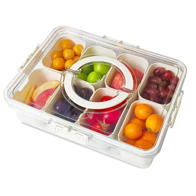 Image de Boîte à collation avec 8 compartiments et couvercle