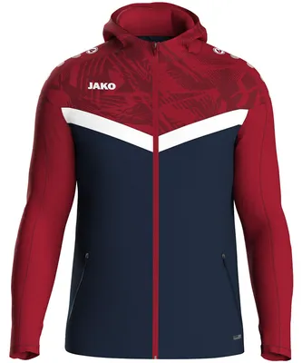 Produktbild von JAKO Kapuzenjacke Iconic 38 marine/chili rot