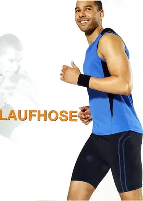 Produktbild von Herren Laufhose Kurz IAN 63739 Schwarz - Blau S