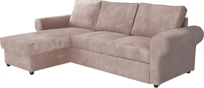 Produktbild von MIRJAN24 Ecksofa Monaco Cord, Eckcouch mit Schlaffunktion und Bettkasten, Freistehendes 4 Sitzer Polstersofa (Farbe: Poso 145)