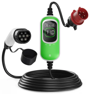 Obrázok produktu pre EVSE AC prenosná, trojfázová nabíjačka pre elektromobily, pre domácnosti, 11kW, 400 V, 16 A, 6m kábel s konektorom T2