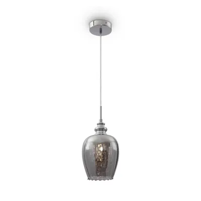 Produktbild von Maytoni Blues Pendelleuchte, Hängeleuchte E14 Nickel Rauchfarbe Glas