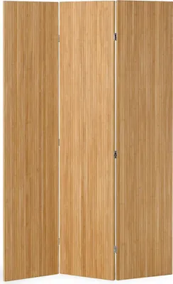 Obrázek produktu pro Paravent Raumteiler 3 teilig Bambus Lamellen Raumtrenner Holz Natur Trennwand Sichtschutz Spanische Wand