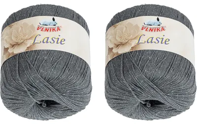 Obrázek produktu pro SET 2ks - Příze LASIE - 50 g, 150 m - Šedá