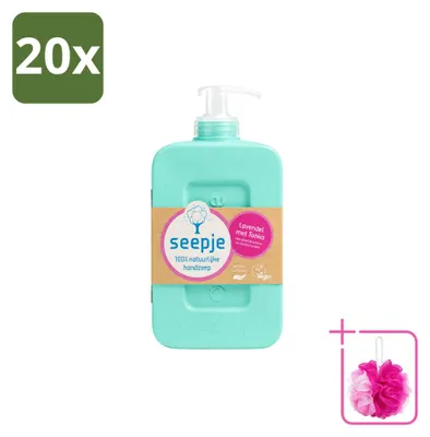Imagen del producto de 20 unidades de jabón líquido para manos Seepje, aroma lavanda y tonka, 300 ml, pack económico