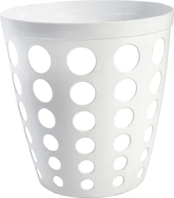Produktbild von CleanSV® Papierkorb weiss 12 Liter  gelocht Abfallbehälter