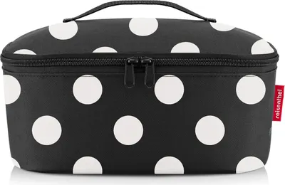Produktbild von reisenthel coolerbag M pocket, Kühltasche, Isolierte Tasche, Thermotasche, Dots White, 4.5 L, LF7073