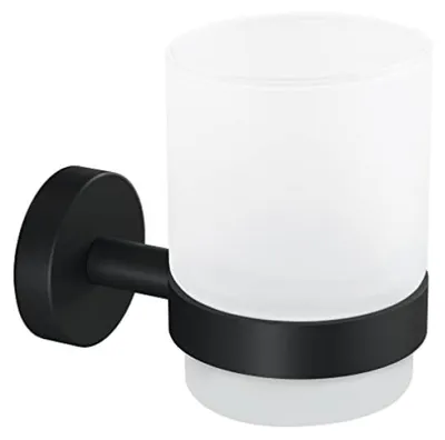 Image de tesa MOON BLACK Support pour gobelet à dents mat, solution adhésive incluse