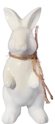 Zdjęcie produktu dla Zajączek Ceramiczny Figurka Stojąca Biała