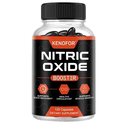 Obrázek produktu pro Nitric Oxide (120 kapslí) doplněk stravy, krev, krevní oběh, krevní tlak, svaly, regenerace, nárůst, zdraví těla, energie, síla, libido