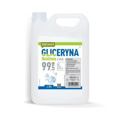 Zdjęcie produktu dla Gliceryna ROŚLINNA farmaceutyczna 99,5% wysoka jakość 5l SUPER CENA