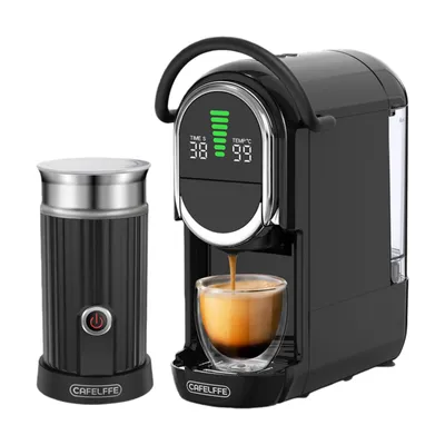 FORSMANO Kapsel Kaffeemaschine 4-in-1, 19 Bar Druck, 7 Wassermengen, 15 Temperaturstufen, Cold & Hot, Automatische Reinigung, für Kapsel & Pulver