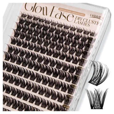 Immagine prodotto di Ciglia a ciuffetti, forma a "D", 144 pezzi, da 8 a 16 mm, assortimento. Ciglia morbide, riutilizzabili