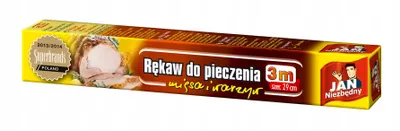 A product box for baking sleeve for meat and vegetables.