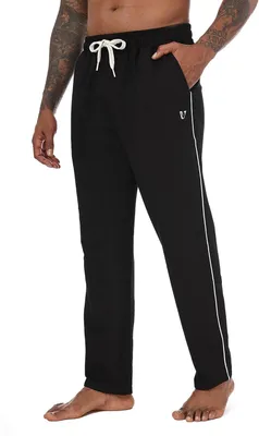 Produktbild von Langlaufhose für Herren aus Baumwollmischung mit 3 Taschen, elastischem Bund und Kordelzug, ideal für die Freizeit