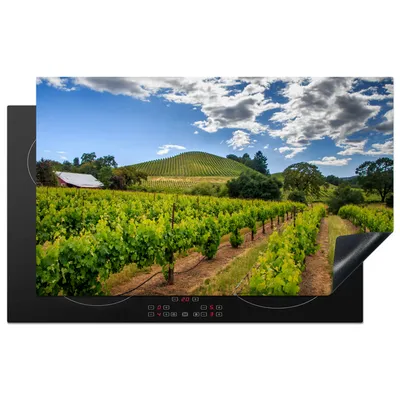 Produktbild von KitchenYeah© Herdabdeckplatte Landschaft mit einem Weinberg , 83x51cm, Küche Deko, Glaskeramikkochfeld Herdabdeckung, Abdeckplatte fùr Kochfeld