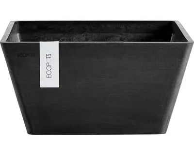 Produktbild von Pflanzschale Ecopots Berlin Kunststoff matt 41 x 41 x 18 cm dunkelgrau