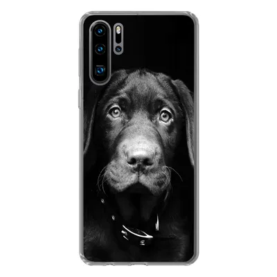 Produktbild von MuchoWow® Handyhülle Schutzhülle Hülle für Huawei P30 Pro Hund - Leicht - Schwarz Silikon Softcase Handy Hülle - Schutzdeckel