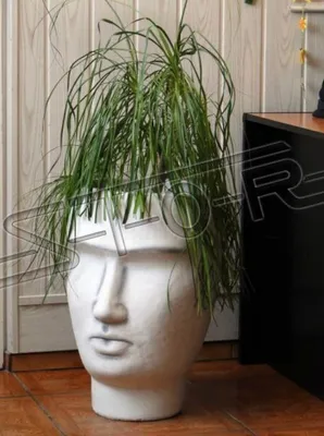 Produktbild von Design Blumentopf Top Planz Kübel Gefäß Töpfe Figur Gesicht Skulptur  S204028