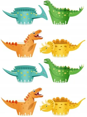 Produktbild von PartyPal Muffin Förmchen Dino Dekoration 8 Stück