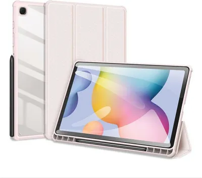 Produktbild von Dux Ducis Toby Eco-Leather Tablet-Ledertasche Schale Cover für Samsung Galaxy Tab A7 10.4 mit Smart-Sleep Funktion Wake-Up Stifthalter Schutzhülle Pink