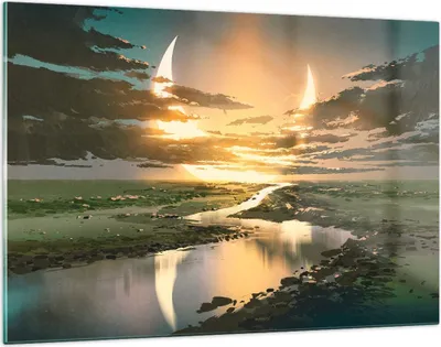 Produktbild von Bilder auf glas - natur natur - 120x80cm - Glasbilder - Wandbilder - Bilder - Kunstdruck - zum Aufhängen bereit - Wanddekoration aus Glas - Glas Bilder - Wandbild auf Glas - Einteilig - GAA120x80-4042