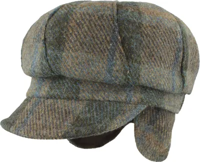 Ballonmütze aus Harris Tweed knautschbar von Hut-Breiter in blau