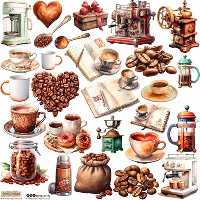 Zdjęcie produktu dla Naklejki - ScrapLove - Coffee Love 1