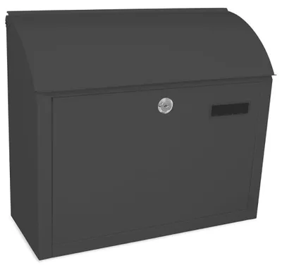Produktbild von Wandbriefkasten Denian mit Namensschild | HxBxT 33x38,4x17cm | Einwurföffnung 34x4,5cm |Anthrazit