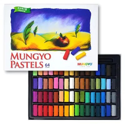 Image de 64 crayons de couleur pastel, non toxiques, dans une variété de couleurs